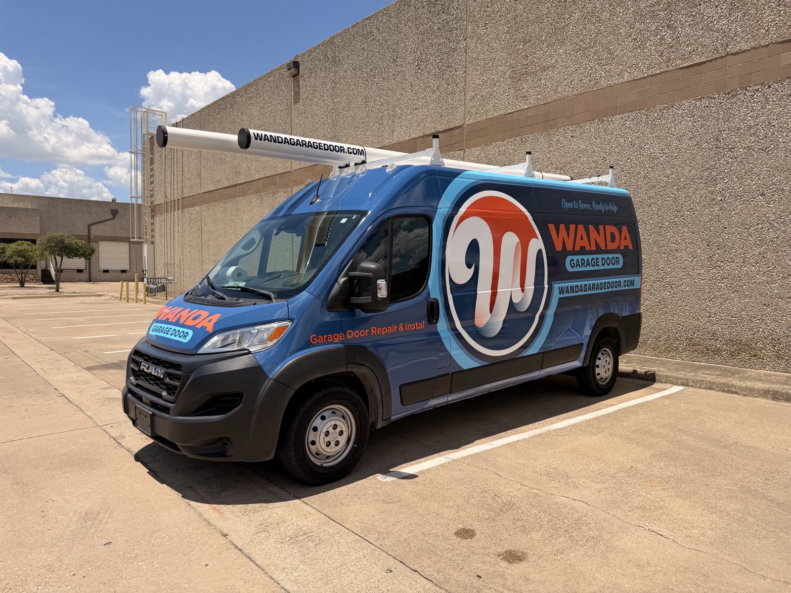 Wanda Garage Door service van