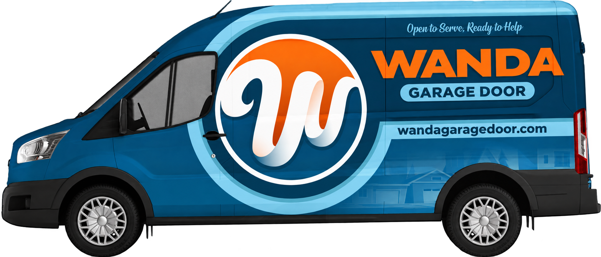 Wanda Garage Door service van in Dallas
